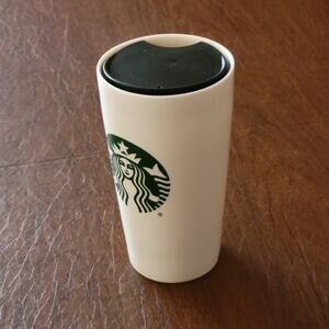 2019 Starbucks Classic Green Mermaid Logo White Ceramic 12oz Tumbler Mug